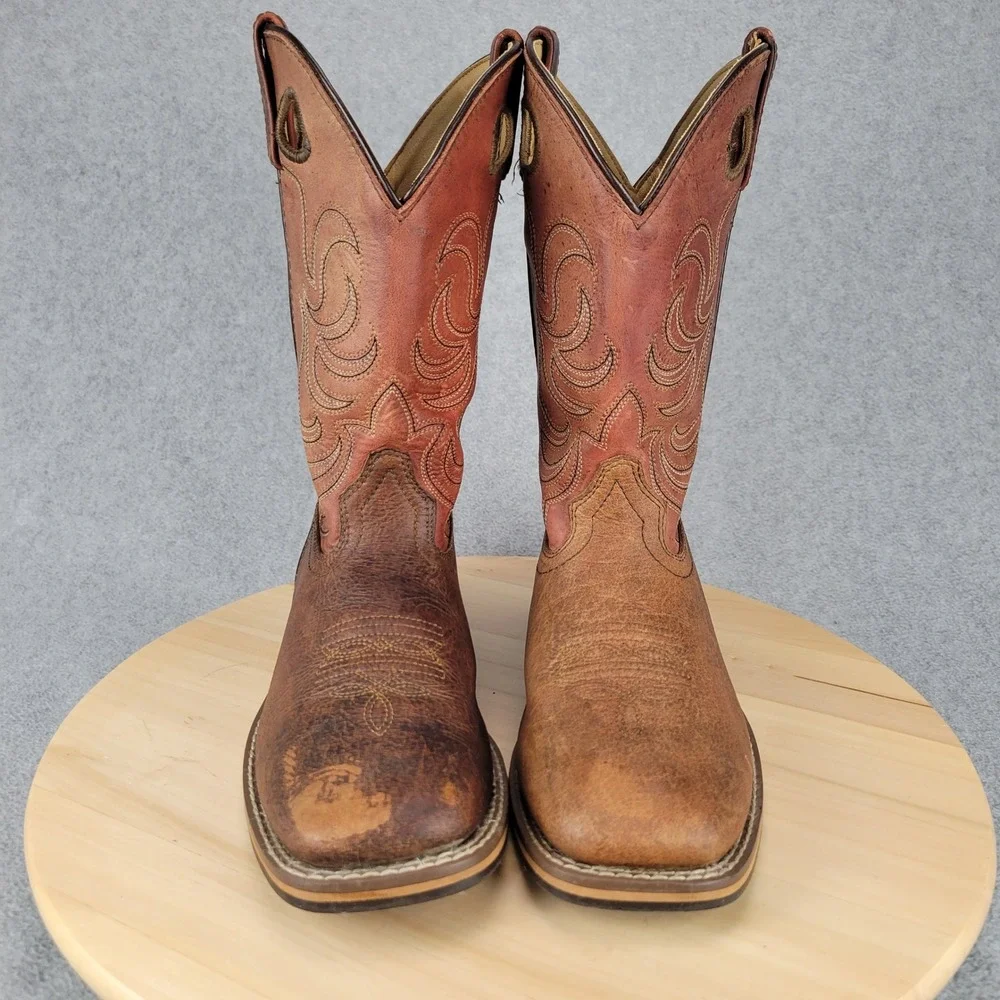 Cody James Western Boots Youth 6 Brown Leather Square Toe 43919 Y
